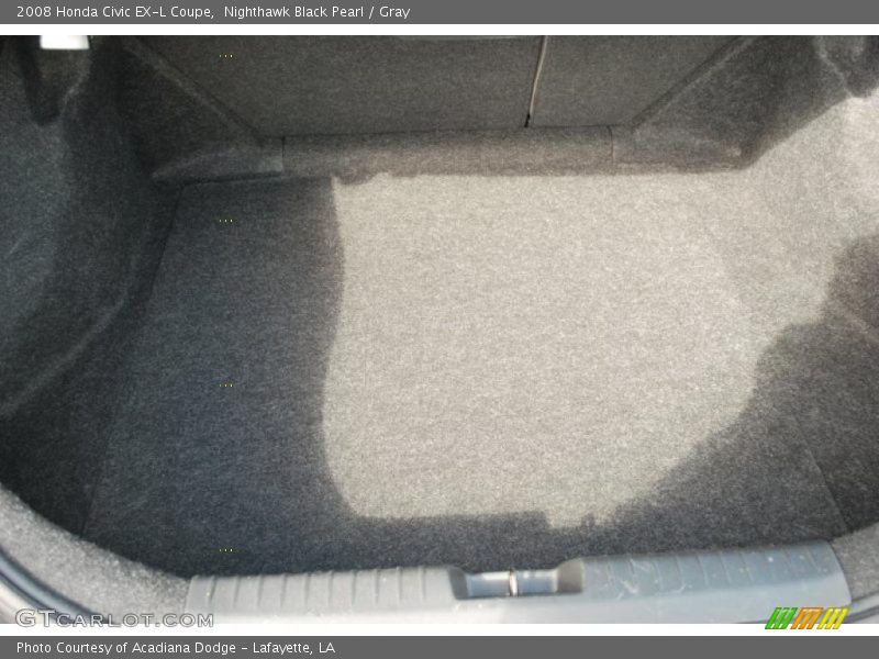 Nighthawk Black Pearl / Gray 2008 Honda Civic EX-L Coupe