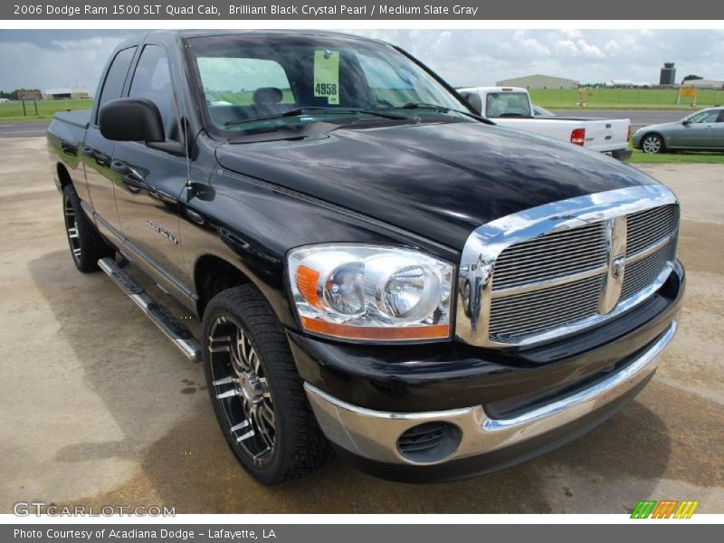 Brilliant Black Crystal Pearl / Medium Slate Gray 2006 Dodge Ram 1500 SLT Quad Cab