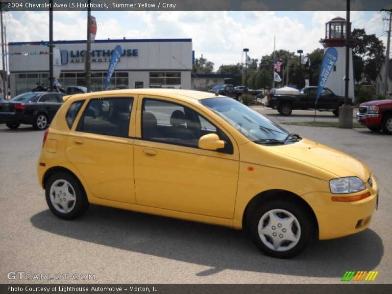 Summer Yellow / Gray 2004 Chevrolet Aveo LS Hatchback