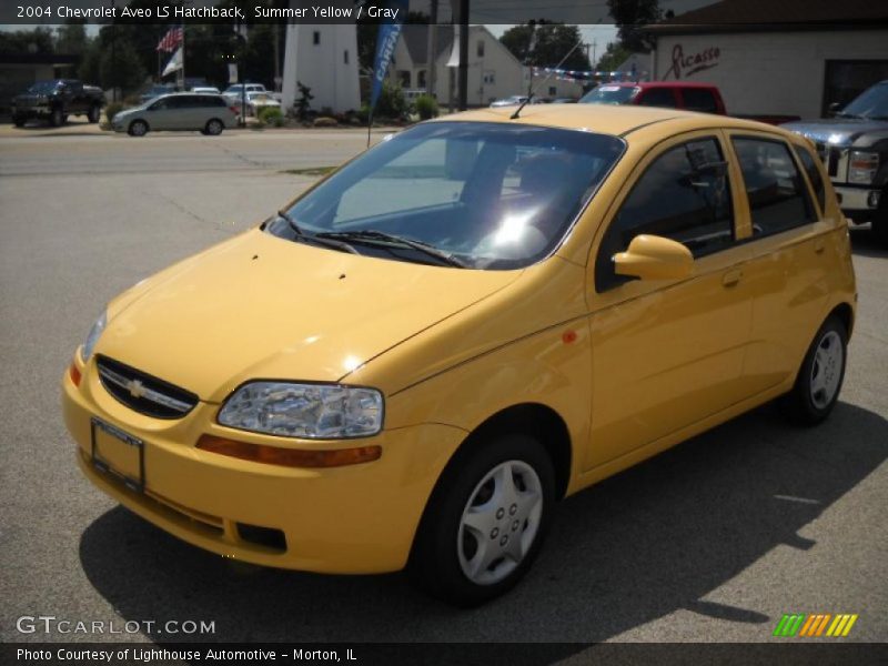 Summer Yellow / Gray 2004 Chevrolet Aveo LS Hatchback