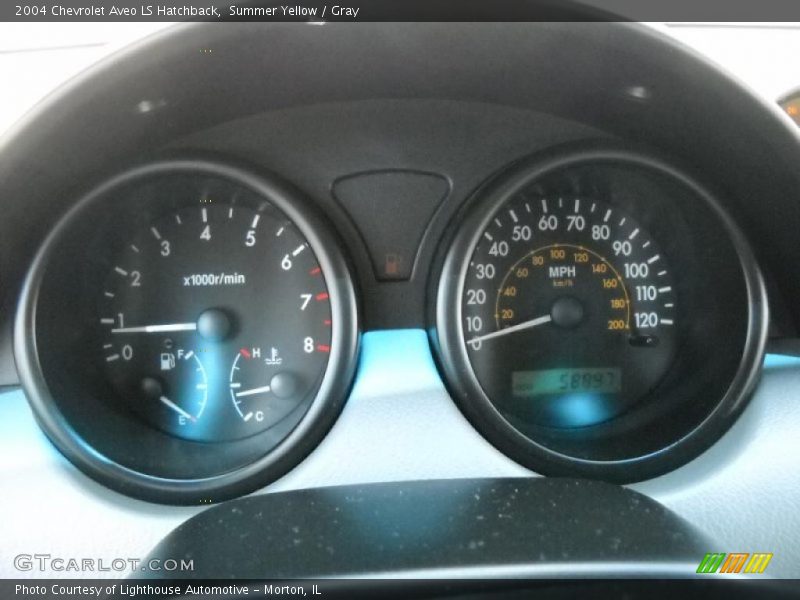 Summer Yellow / Gray 2004 Chevrolet Aveo LS Hatchback