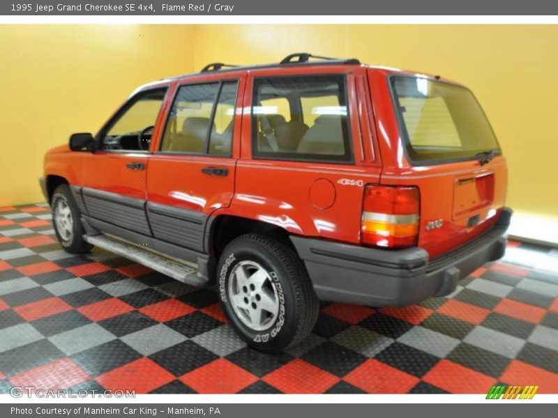 Flame Red / Gray 1995 Jeep Grand Cherokee SE 4x4