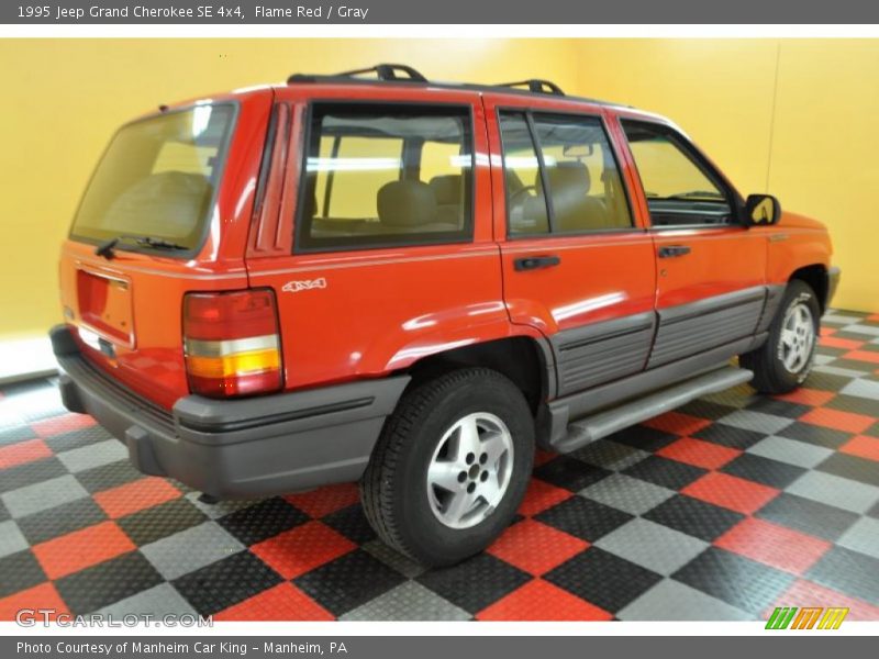 Flame Red / Gray 1995 Jeep Grand Cherokee SE 4x4