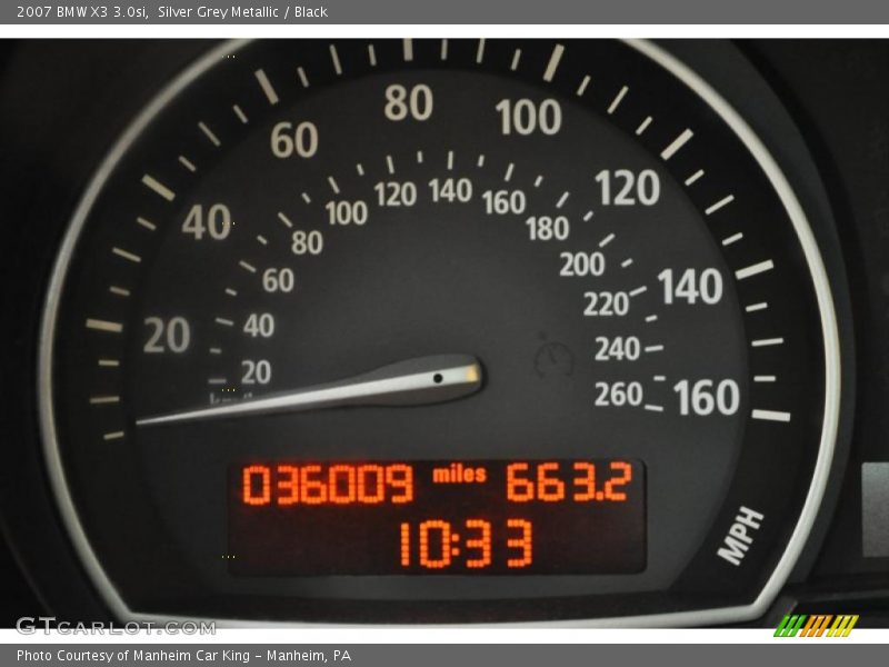 Silver Grey Metallic / Black 2007 BMW X3 3.0si