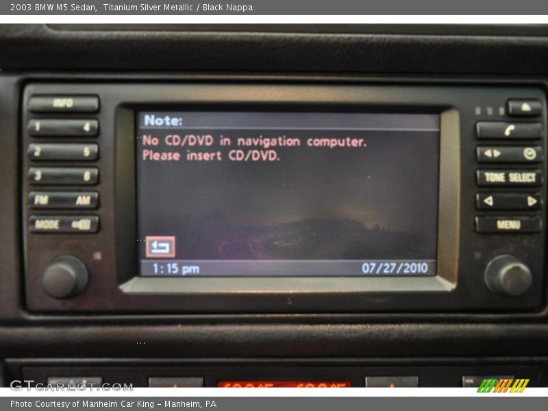 Titanium Silver Metallic / Black Nappa 2003 BMW M5 Sedan