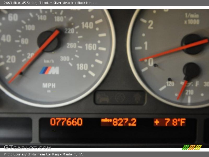 Titanium Silver Metallic / Black Nappa 2003 BMW M5 Sedan
