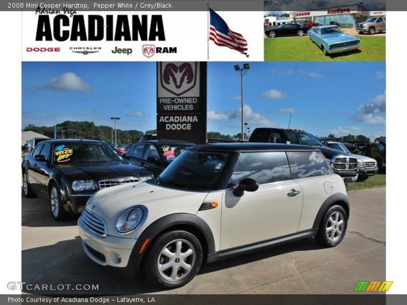 Pepper White / Grey/Black 2008 Mini Cooper Hardtop