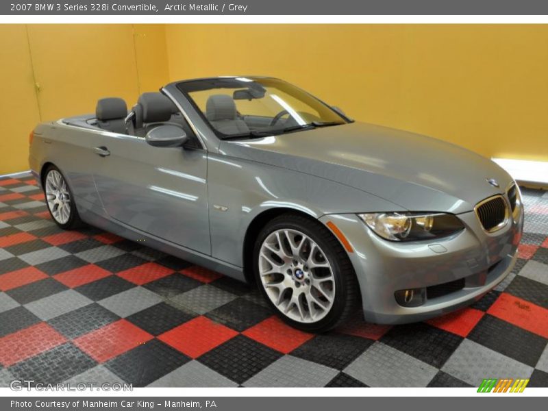 Arctic Metallic / Grey 2007 BMW 3 Series 328i Convertible