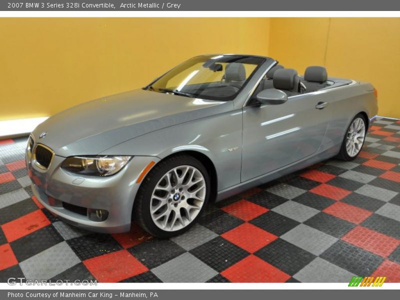 Arctic Metallic / Grey 2007 BMW 3 Series 328i Convertible