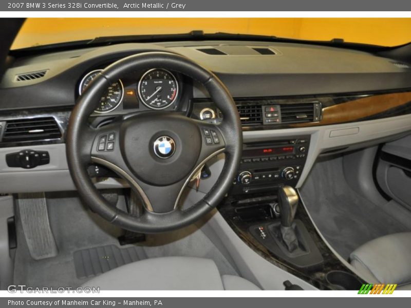 Arctic Metallic / Grey 2007 BMW 3 Series 328i Convertible
