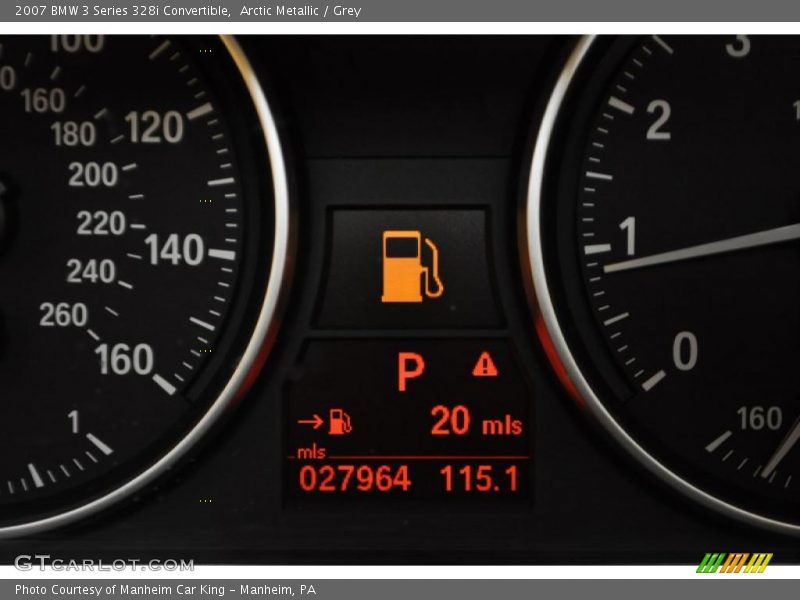 Arctic Metallic / Grey 2007 BMW 3 Series 328i Convertible