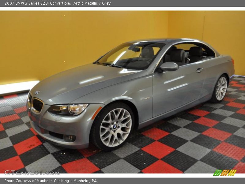 Arctic Metallic / Grey 2007 BMW 3 Series 328i Convertible