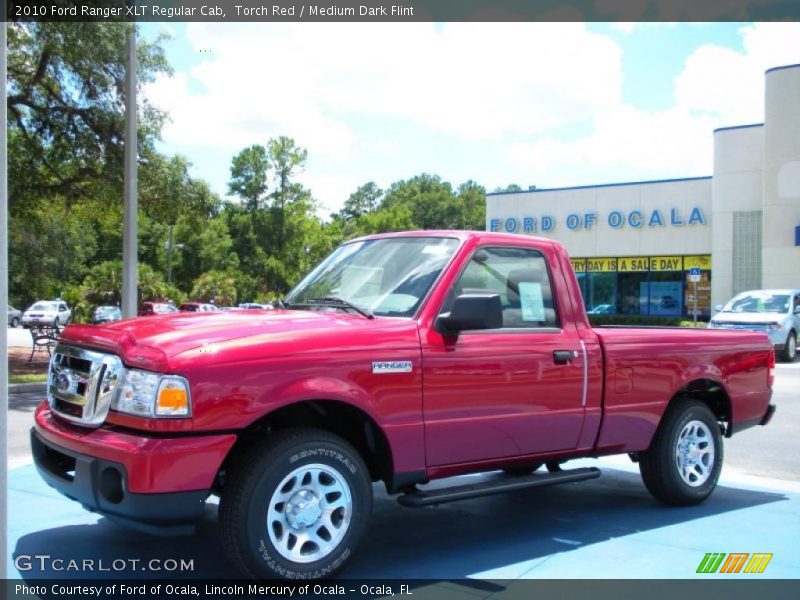 Torch Red / Medium Dark Flint 2010 Ford Ranger XLT Regular Cab