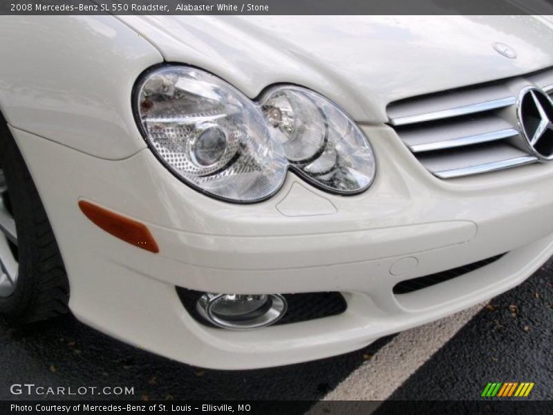 Alabaster White / Stone 2008 Mercedes-Benz SL 550 Roadster
