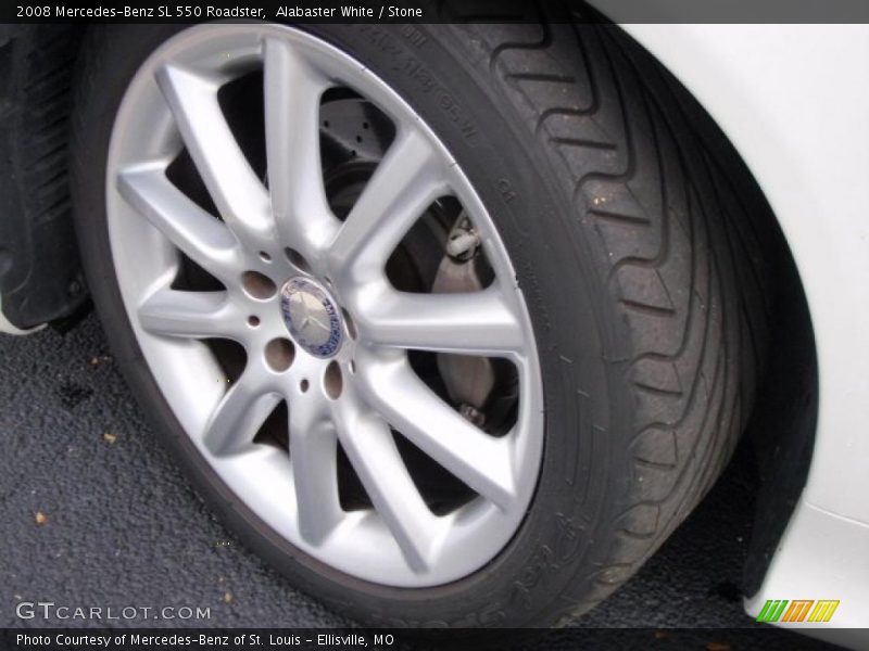 Alabaster White / Stone 2008 Mercedes-Benz SL 550 Roadster
