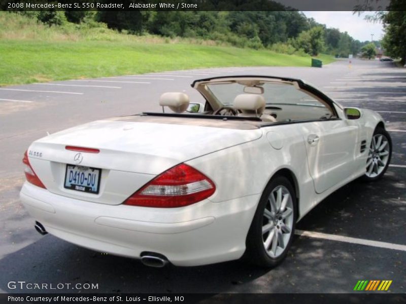 Alabaster White / Stone 2008 Mercedes-Benz SL 550 Roadster