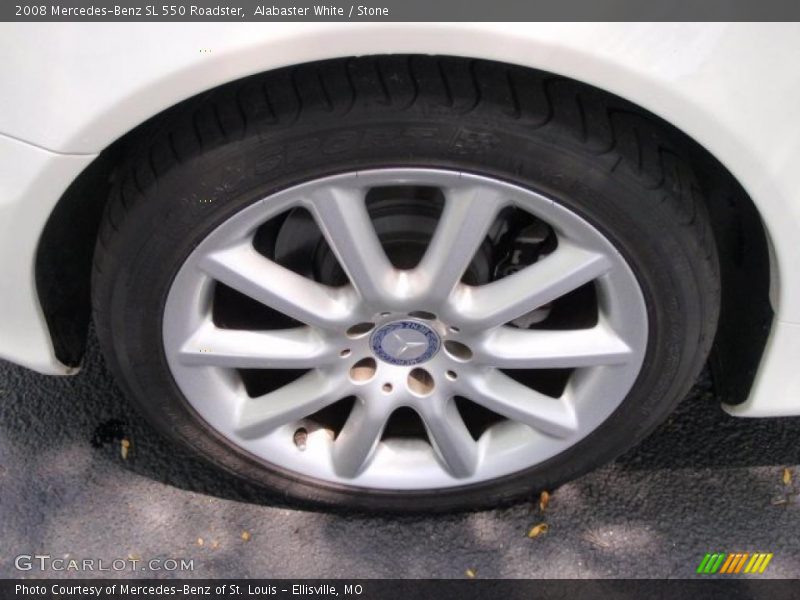 Alabaster White / Stone 2008 Mercedes-Benz SL 550 Roadster