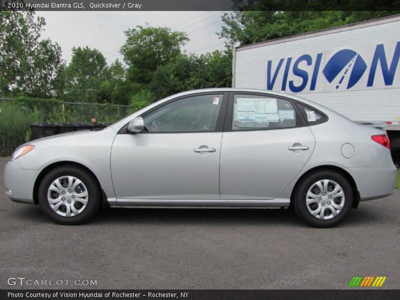 Quicksilver / Gray 2010 Hyundai Elantra GLS