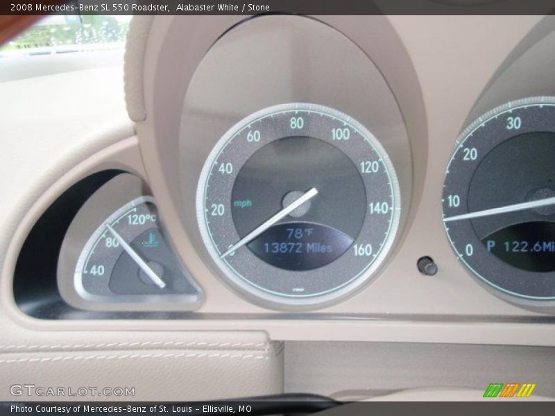 Alabaster White / Stone 2008 Mercedes-Benz SL 550 Roadster