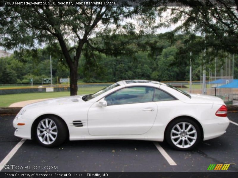 Alabaster White / Stone 2008 Mercedes-Benz SL 550 Roadster