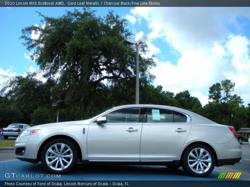 Gold Leaf Metallic / Charcoal Black/Fine Line Ebony 2010 Lincoln MKS EcoBoost AWD