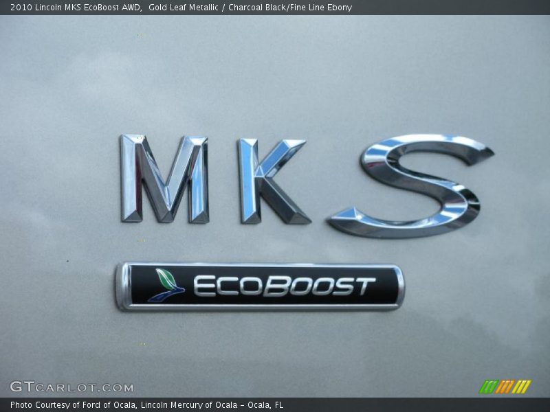 Gold Leaf Metallic / Charcoal Black/Fine Line Ebony 2010 Lincoln MKS EcoBoost AWD