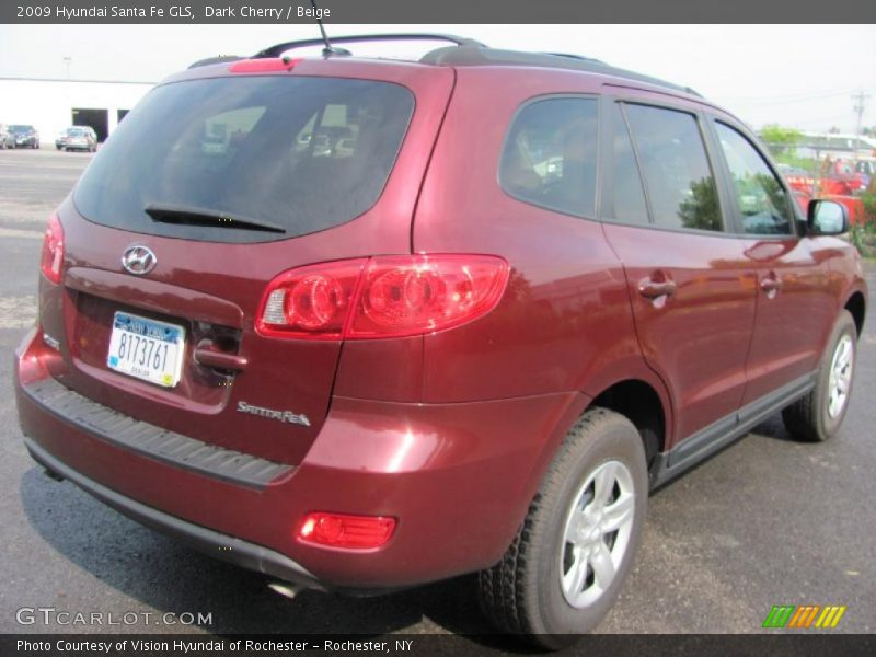 Dark Cherry / Beige 2009 Hyundai Santa Fe GLS