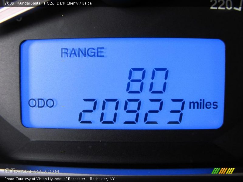 Dark Cherry / Beige 2009 Hyundai Santa Fe GLS