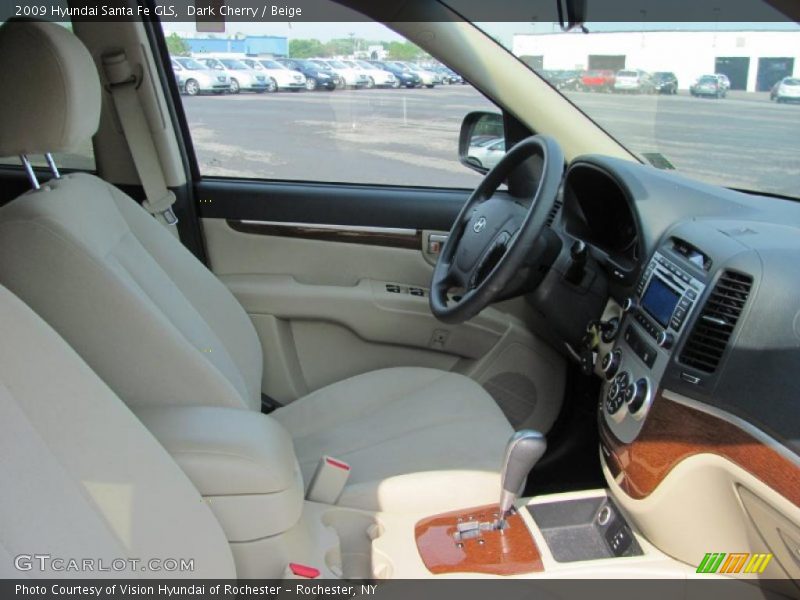 Dark Cherry / Beige 2009 Hyundai Santa Fe GLS