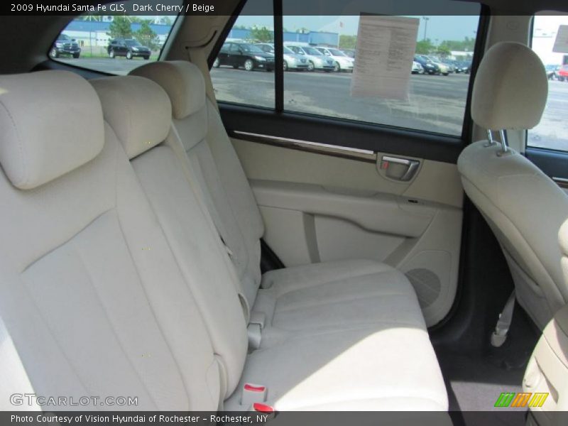 Dark Cherry / Beige 2009 Hyundai Santa Fe GLS