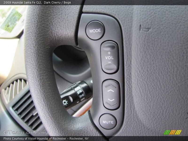 Dark Cherry / Beige 2009 Hyundai Santa Fe GLS