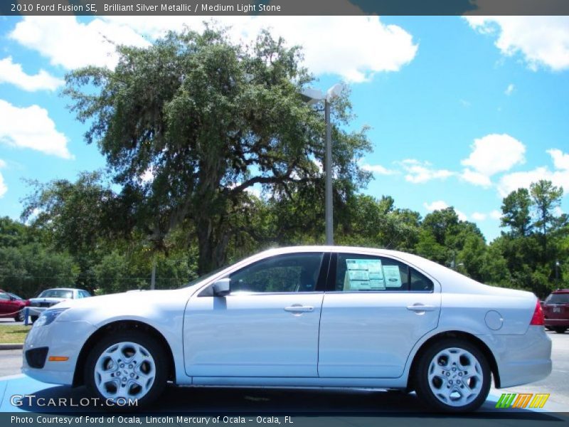 Brilliant Silver Metallic / Medium Light Stone 2010 Ford Fusion SE