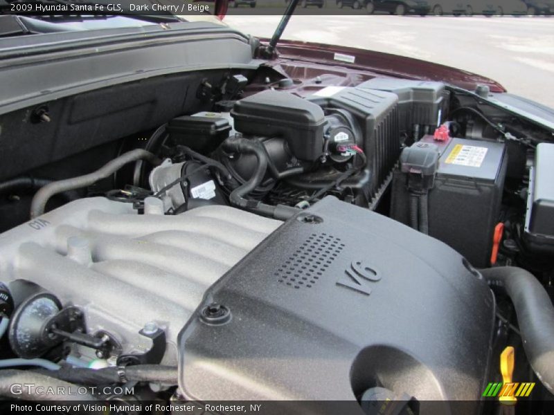 Dark Cherry / Beige 2009 Hyundai Santa Fe GLS
