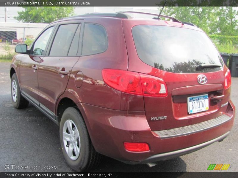 Dark Cherry / Beige 2009 Hyundai Santa Fe GLS