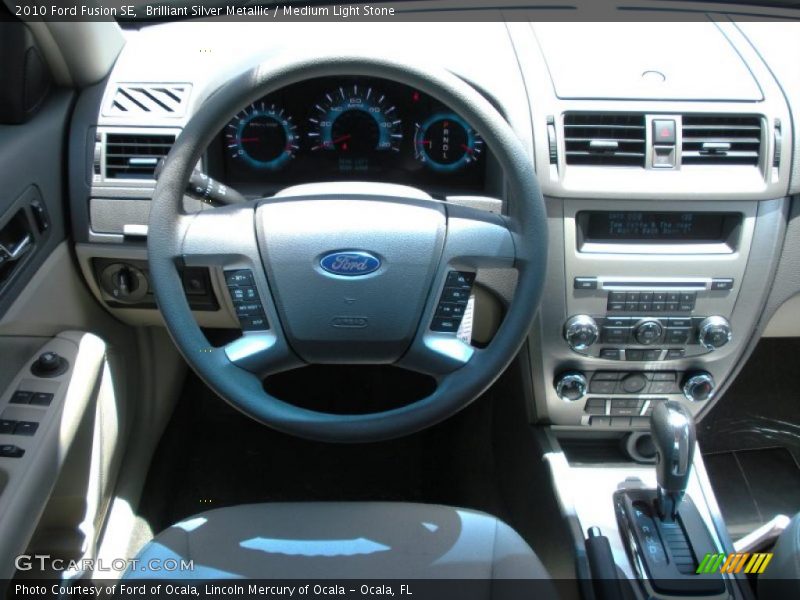 Brilliant Silver Metallic / Medium Light Stone 2010 Ford Fusion SE