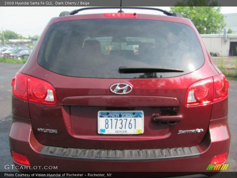 Dark Cherry / Beige 2009 Hyundai Santa Fe GLS
