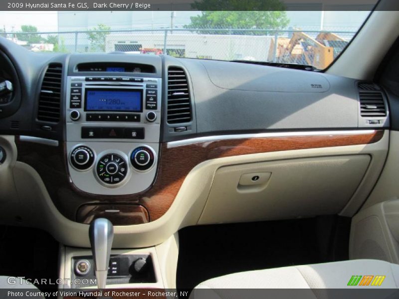 Dark Cherry / Beige 2009 Hyundai Santa Fe GLS