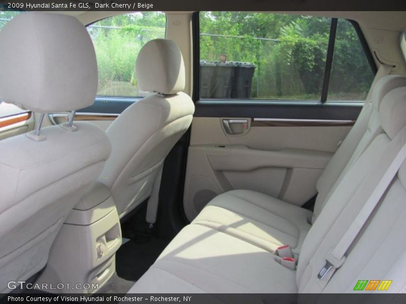 Dark Cherry / Beige 2009 Hyundai Santa Fe GLS
