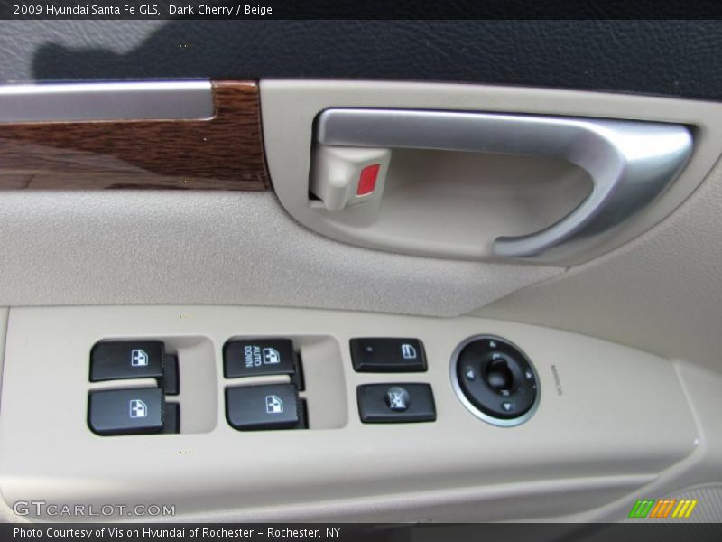 Dark Cherry / Beige 2009 Hyundai Santa Fe GLS