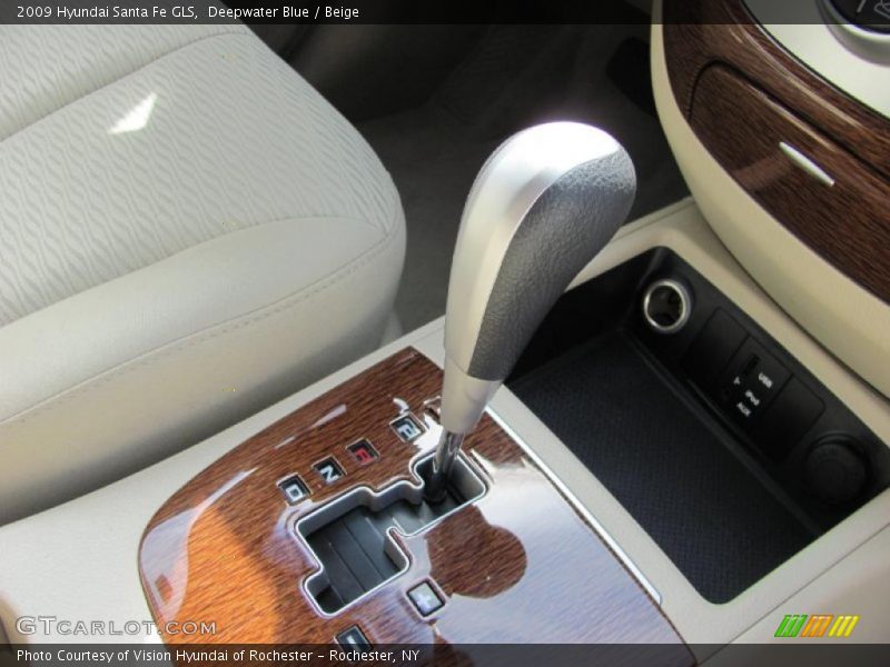 Deepwater Blue / Beige 2009 Hyundai Santa Fe GLS