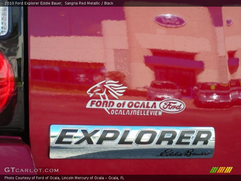 Sangria Red Metallic / Black 2010 Ford Explorer Eddie Bauer