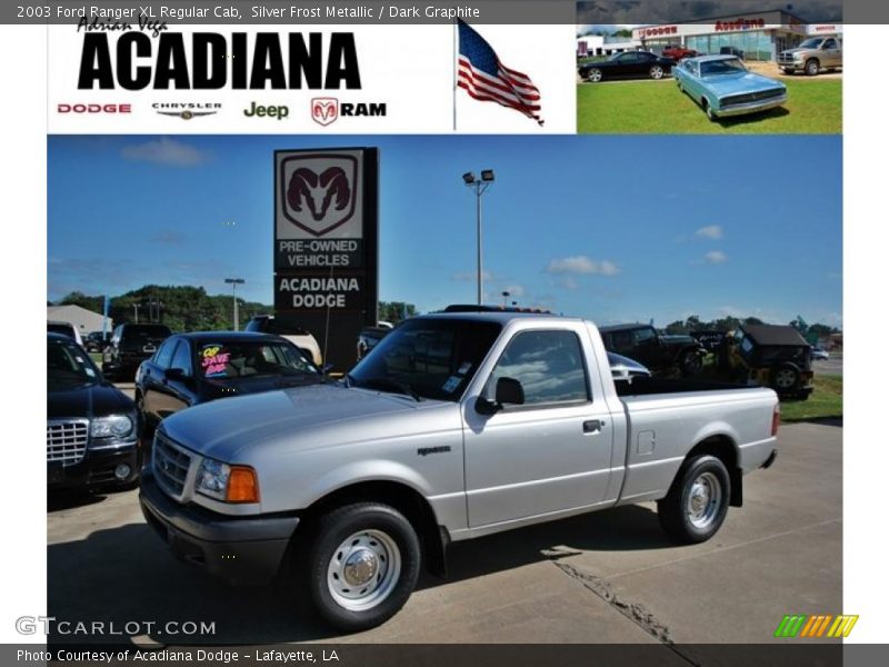 Silver Frost Metallic / Dark Graphite 2003 Ford Ranger XL Regular Cab