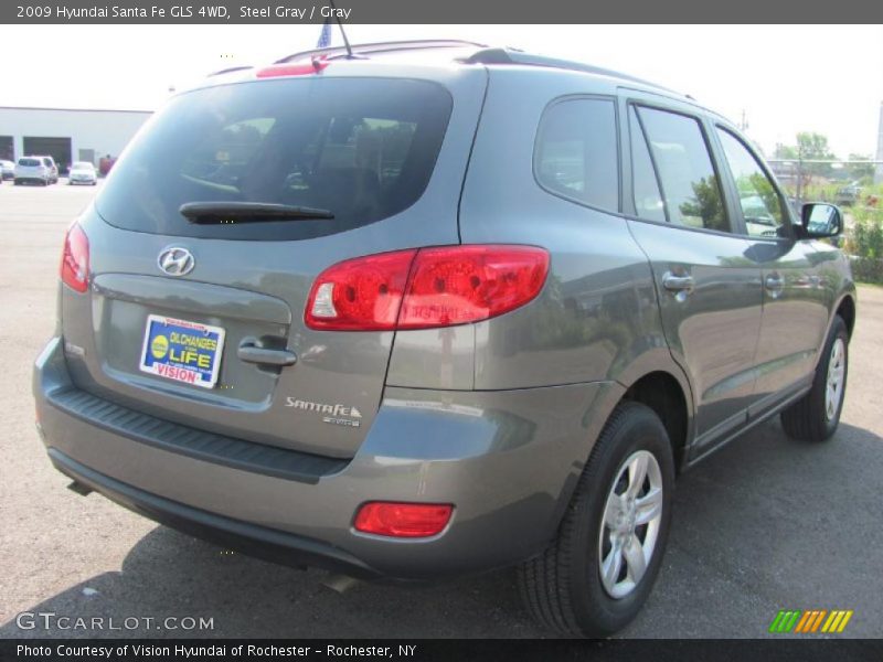 Steel Gray / Gray 2009 Hyundai Santa Fe GLS 4WD