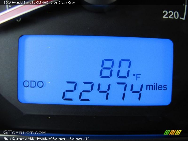 Steel Gray / Gray 2009 Hyundai Santa Fe GLS 4WD