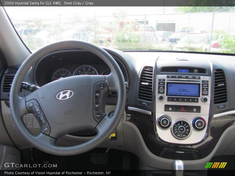 Steel Gray / Gray 2009 Hyundai Santa Fe GLS 4WD