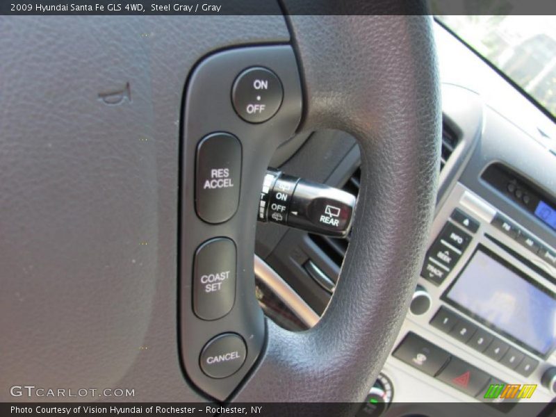 Steel Gray / Gray 2009 Hyundai Santa Fe GLS 4WD