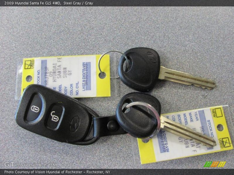 Steel Gray / Gray 2009 Hyundai Santa Fe GLS 4WD