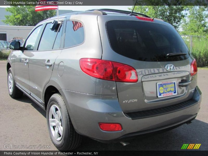 Steel Gray / Gray 2009 Hyundai Santa Fe GLS 4WD