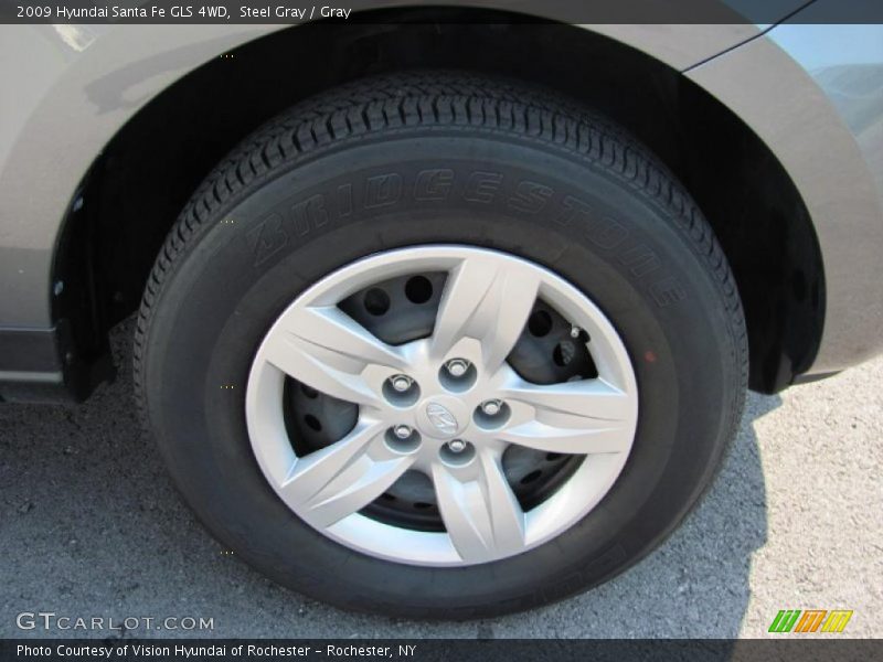 Steel Gray / Gray 2009 Hyundai Santa Fe GLS 4WD