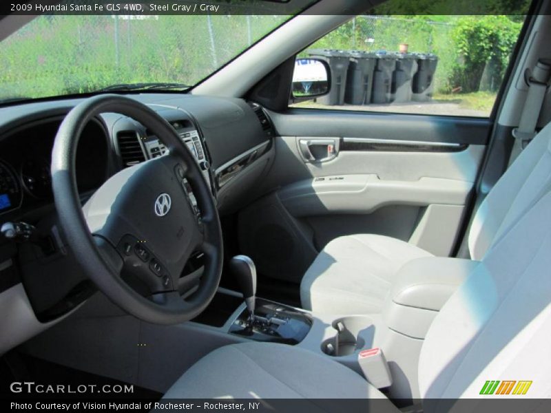 Steel Gray / Gray 2009 Hyundai Santa Fe GLS 4WD